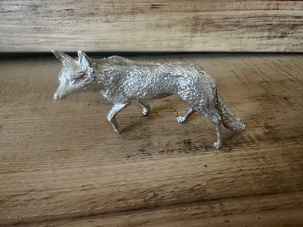 Silver fox stalking