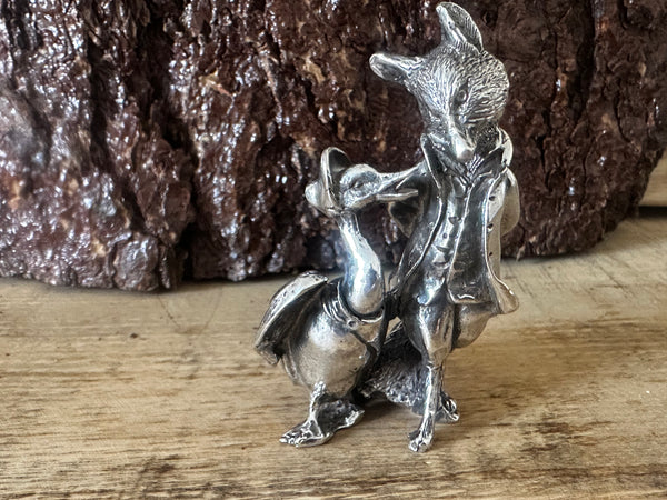 Gentlemen fox with Mrs duck