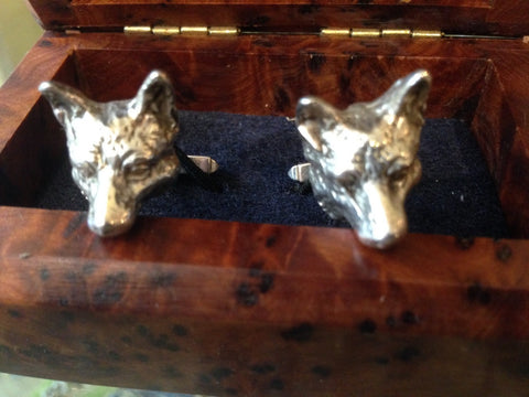 Fox head cufflinks