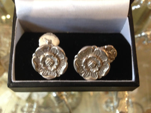 Yorkshire rose cuff links