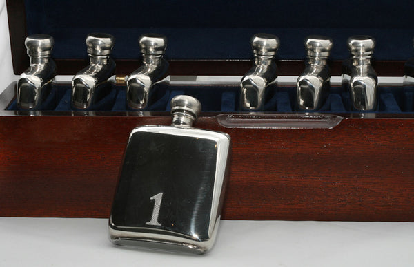 10 Pewter Hip Flask Peg Markers