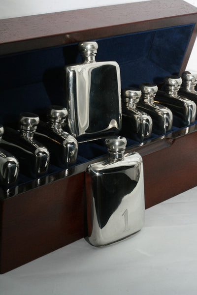 10 Pewter Hip Flask Peg Markers