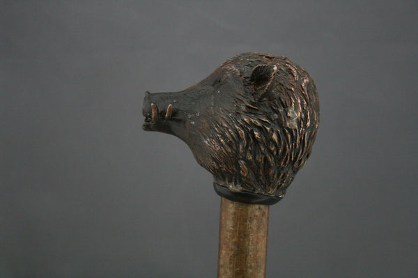 Wild Boar Bronze walking/wading stick